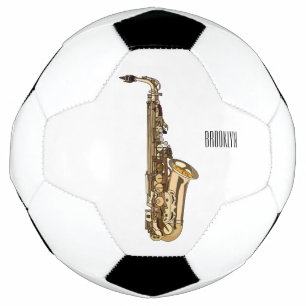 Saxophone cartoon illustration football