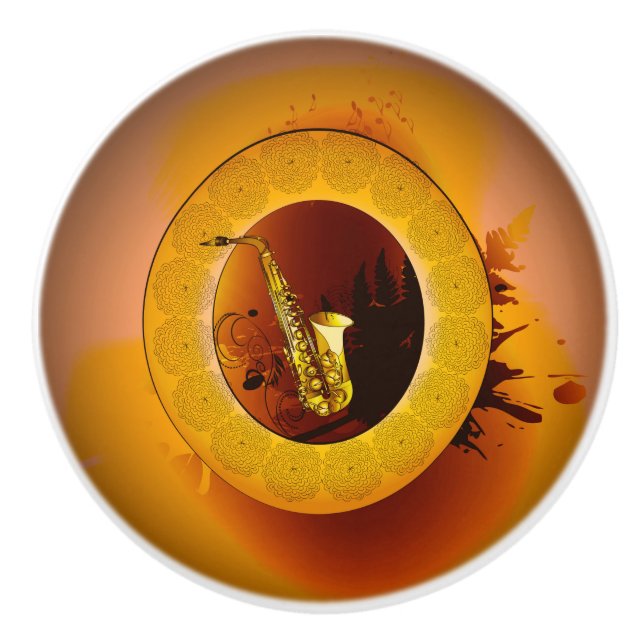 Saxophone Ceramic Knob (Front)