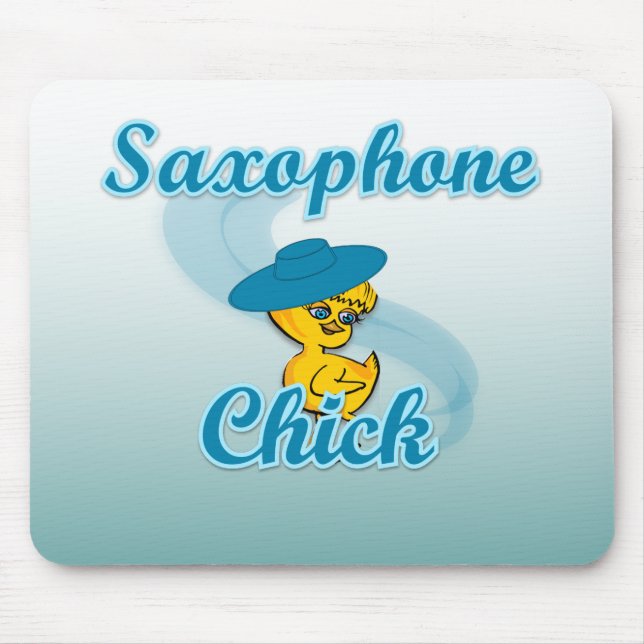 Saxophone Chick #3 Mouse Mat (Front)