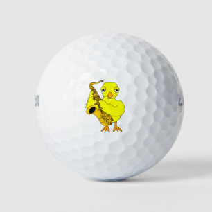 Saxophone Chick Golf Balls