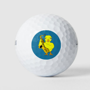 Saxophone Chick Golf Balls