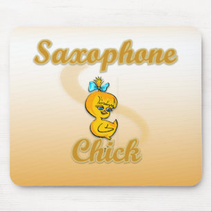 Saxophone Chick Mouse Mat