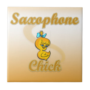 Saxophone Chick Tile