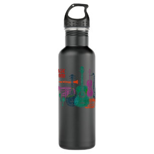 Saxophone Clarinet Vintage Acoustic Music Mandolin 710 Ml Water Bottle