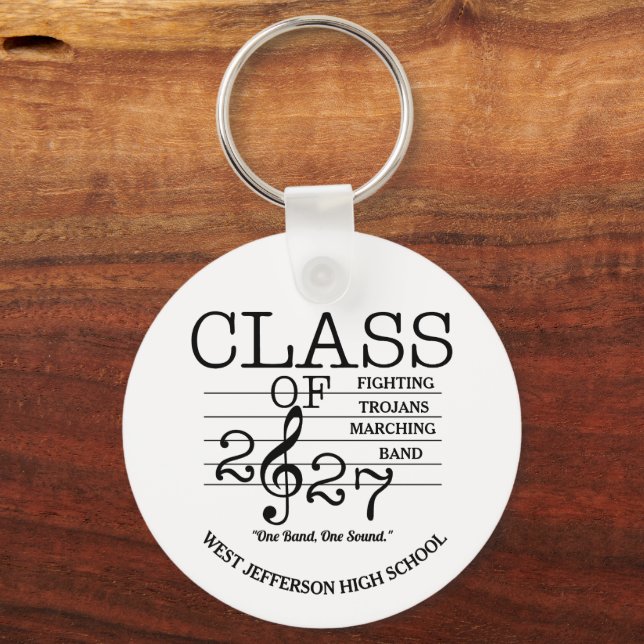 SAXOPHONE Class of 2027 Marching Band Keychain (Front)