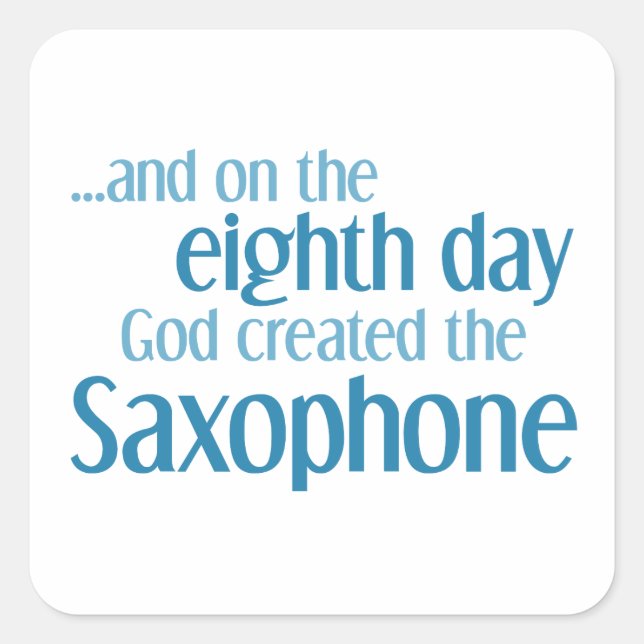 Saxophone Creation Square Sticker (Front)