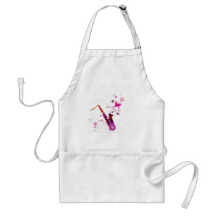 Saxophone cute music and butterflies standard apron