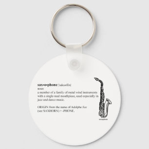 Saxophone Definition Key Ring