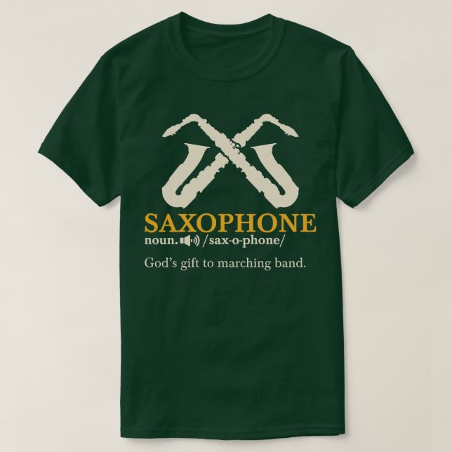 Saxophone Definition T-Shirt (Design Front)