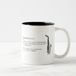Saxophone Definition Two-Tone Coffee Mug