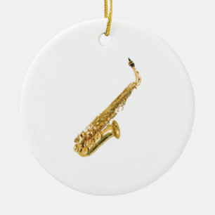 "Saxophone" design gifts and products Ceramic Tree Decoration