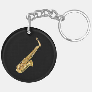 "Saxophone" design gifts and products Key Ring