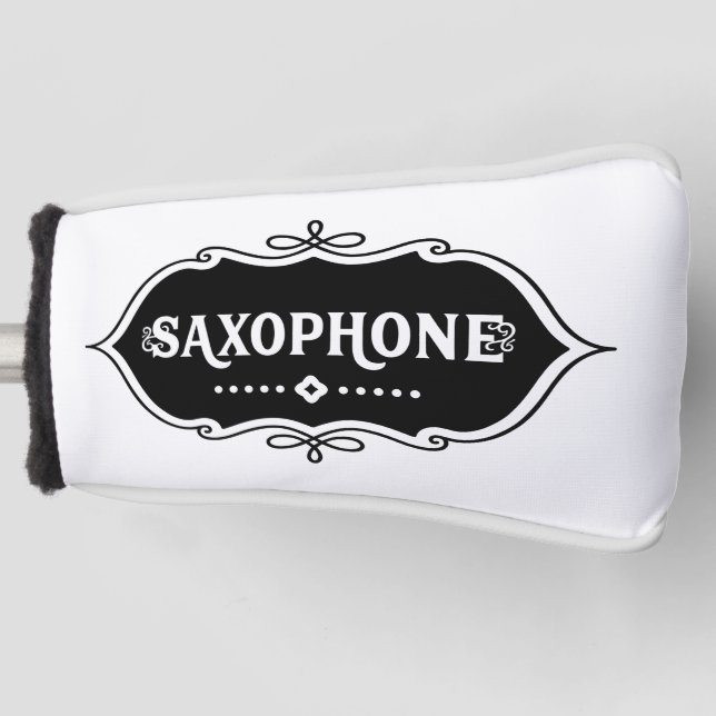 Saxophone Emblem Golf Head Cover (Front)