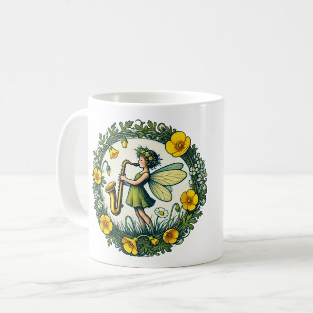 Saxophone Fairy                                    Coffee Mug (Front Left)