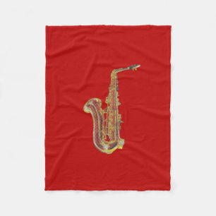 Saxophone Fleece Blanket