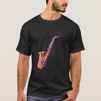 Saxophone For Blues Music Jazz Alto Musicians T-Shirt