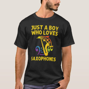 Saxophone For Boys Kids Reed Instrument T-Shirt
