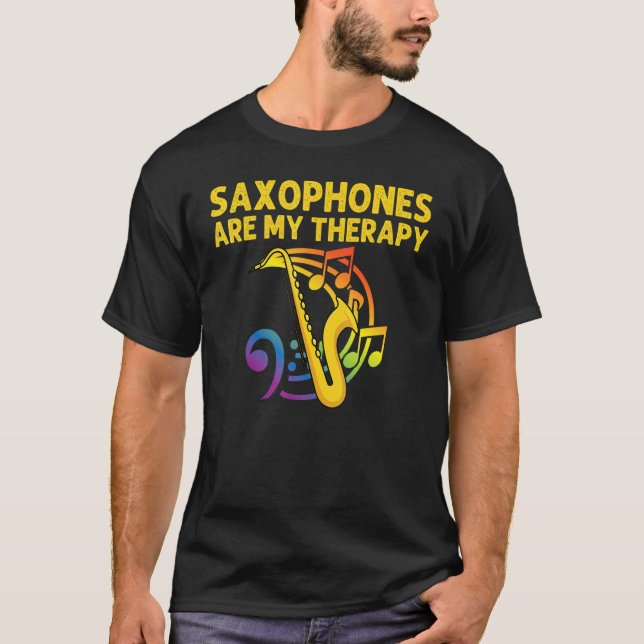 Saxophone For Men Women Reed Instrument T-Shirt (Front)