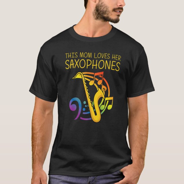 Saxophone For Mum Women Reed Instrument T-Shirt (Front)