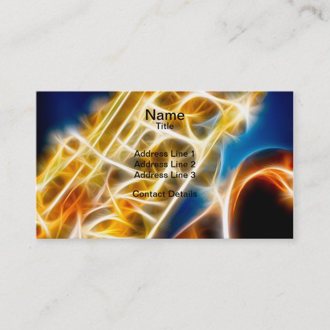 Saxophone - Fractal Business Card (Front)