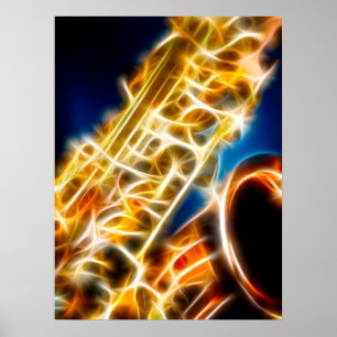 Saxophone - Fractal Poster