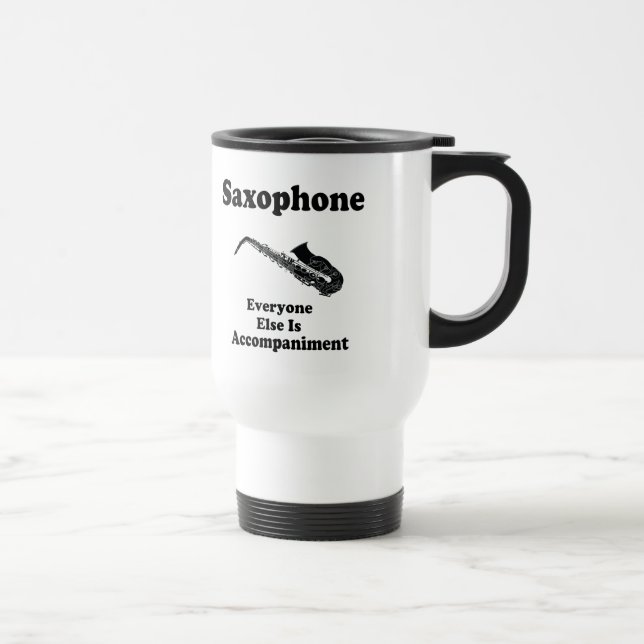 Saxophone Gift Travel Mug (Right)