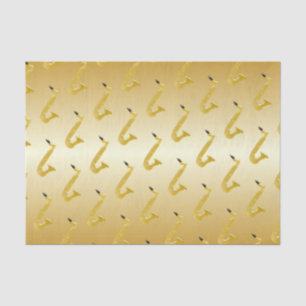 Saxophone Gold Coloured Tissue Paper