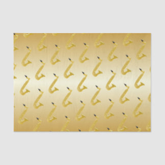 Saxophone Gold Coloured Tissue Paper