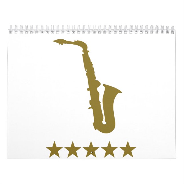 Saxophone golden stars calendar (Cover)
