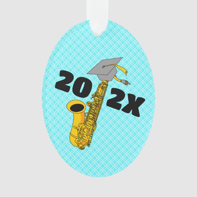 Saxophone Graduation  Ornament (Front)