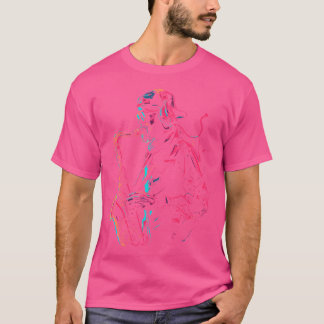 Saxophone Guy Steampunk Look Jazz Music For Boys T-Shirt