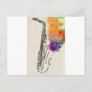 Saxophone Healing Postcard