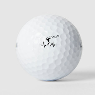 Saxophone Heartbeat  Cool  For Musicians Golf Balls
