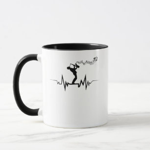 Saxophone Heartbeat Cool For Musicians Mug