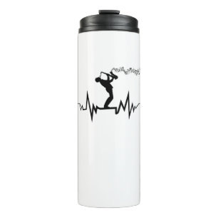 Saxophone Heartbeat Cool For Musicians Thermal Tumbler