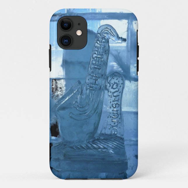 Saxophone Ice Sculpture, Quebec, Canada Case-Mate iPhone Case (Back)