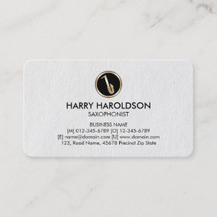 Saxophone Icon Saxophonist Premium BusinessCard Business Card