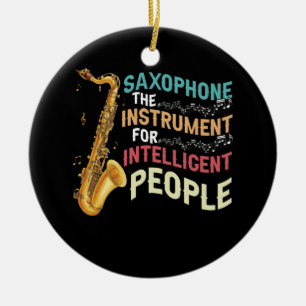 Saxophone Instrument For Intelligent Saxophonist Ceramic Tree Decoration