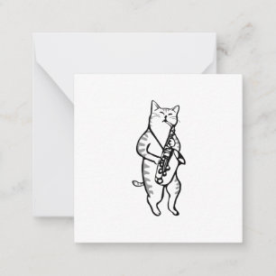 Saxophone Instrument Music Jazz Cat Post-it Notes