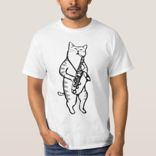SAXOPHONE JAZZ CAT T-SHIRTS