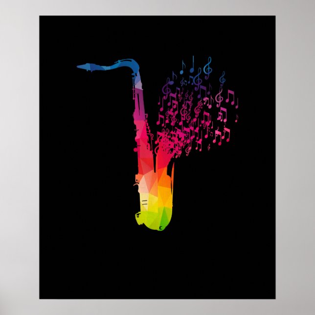 Saxophone - Jazz Musician Saxophonist Gift Poster (Front)