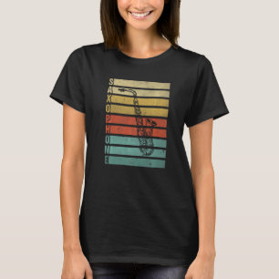 Saxophone Jazz Saxophonist Player Vintage T-Shirt