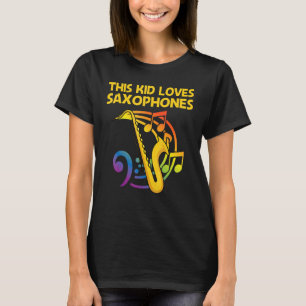 Saxophone Kids Toddlers Reed Instrument T-Shirt