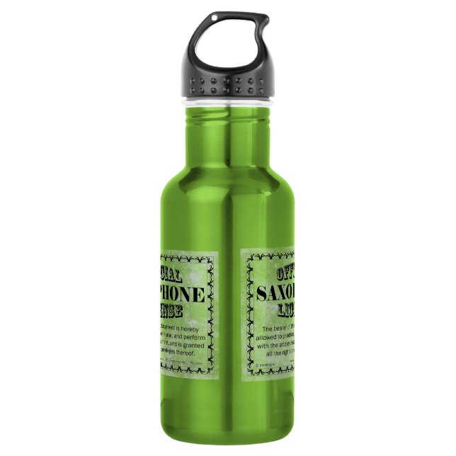 Saxophone License 532 Ml Water Bottle (Front)