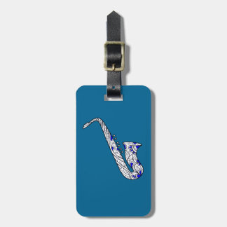 Saxophone Luggage Tag