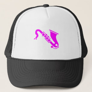 Saxophone - magenta trucker hat