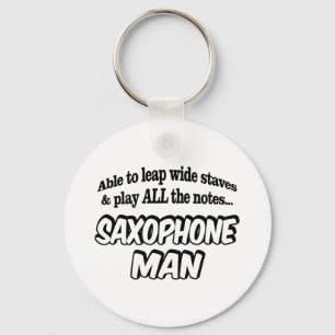 Saxophone Man - Music Superhero Key Ring
