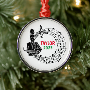 Saxophone Marching Band Christmas Ornament