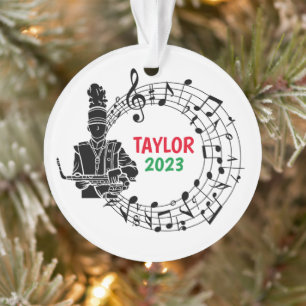 Saxophone Marching Band Christmas Ornament