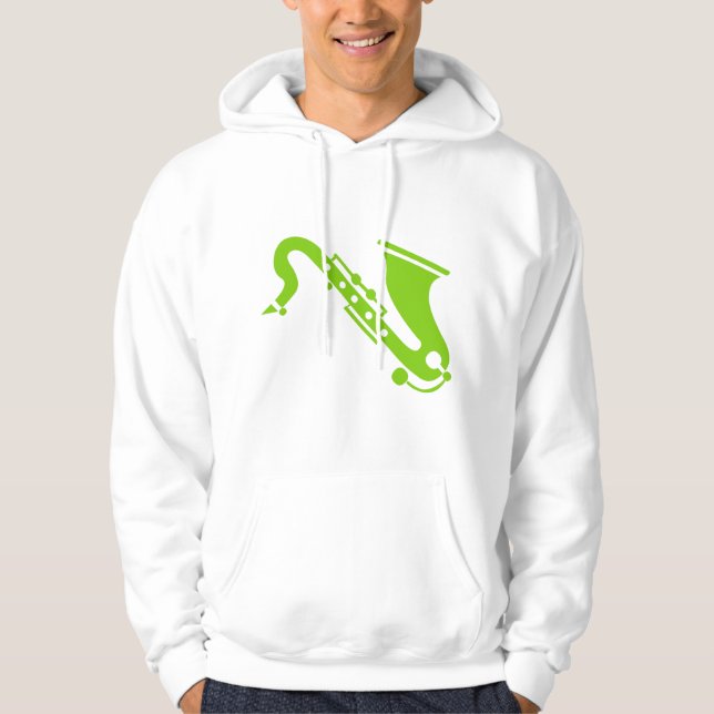 Saxophone - Martian Green Hoodie (Front)